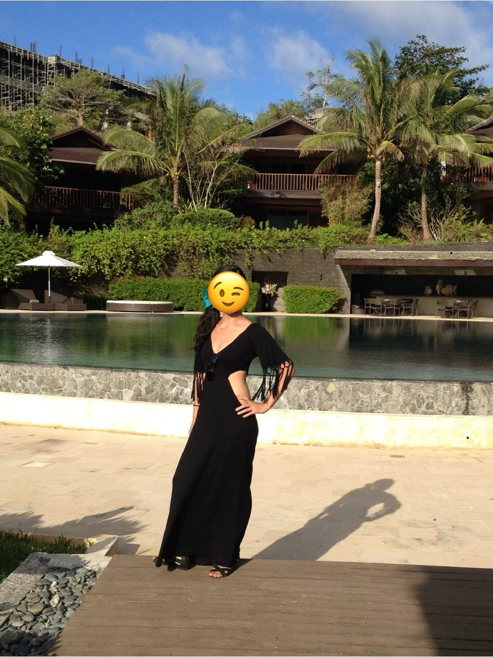 Afends Cut Out Fringe Sleeve Maxi Dress in Black Sz:XS | Party, Resort, Vacation